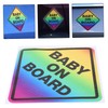 FELTECHELECTR Car Reflective Safety Decal Adorable Board Sign for Vehicles