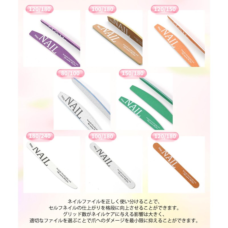 Nail File Set, Professional Nail Buffer, Emery Board, Nail File,