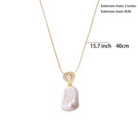 Baroque pearl necklace Long Pendant Necklace Fashionable and minimalist necklace with irregular style Necklace