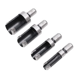 ZONADA 8pcs in Set Wood Plug Cutters Roundwood Wood Plug Tenon Drill Bit Cutter Shank Plug Cutter Assortment Size 6mm/ 10mm/ 13mm/ 16mm Woodworking Wood Board