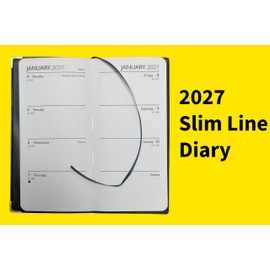 Slim Diary 2027 Week to View - Black