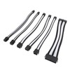 6PCS PC Extension Cable Set 30cm 24 Pin Motherboard Extension