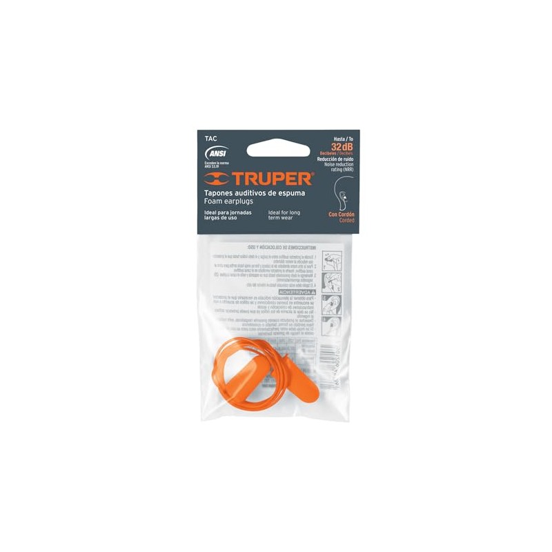 Truper TAC, Tapón auditivo de espuma de poliuretano
