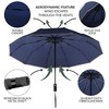 TERRATREK Windproof Umbrella: Strong Fibreglass, Compact Auto Open/Close, Premium Teflon