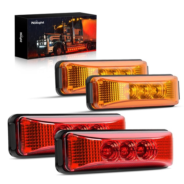 Nilight - TL-33 4PCS 3.9 Inch 3 Led Truck Trailer
