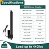 JQDML 10 Inch Stroke Linear Actuator 12V Heavy Duty 440lbs/2000N