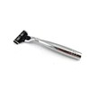 G.B.S Triple Blade Stainless Steel Razor with a Leather Case