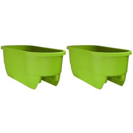 Apollo Exports International AP-5720/MG/2, Margarita, 24" Dual Deck Railing Planter, (Set of 2)