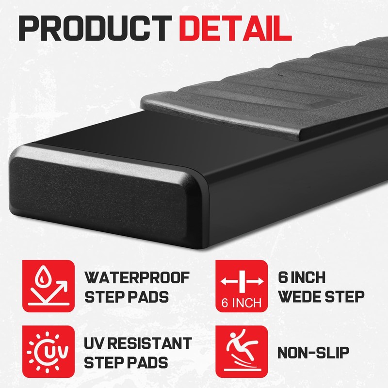 6" Running Boards Compatible with 2019-2024 Chevy Silverado/gmc Sierra 1500