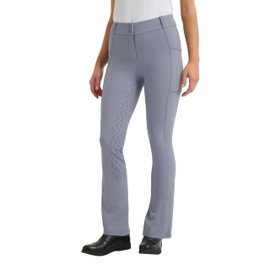 FitsT4 Sports Women's Bootcut Riding Breeches Full Seat Equestrian Pants Summer Riding Tights for Women Blue Grey Large