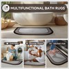 YDKGL Half Circle Bath Mat,Thin Bathroom Rugs Fit Under Door