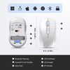 TECKNET Maus Kabellos, Bluetooth Maus (Tri-Mode: BT 5.0/3.0+2.4GHz) Funkmaus mit