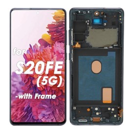 Yoidesu Reemplazo de Pantalla para S20 FE 5G, Pantalla LCD, Digitalizador, Pantalla Táctil, Ensamblaje Completo con Marco, Juego de Reemplazo de Pantalla de Teléfono con