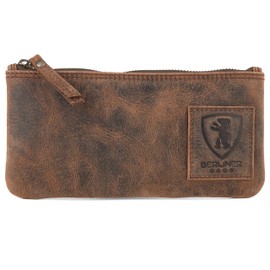 Berliner Bags Vintage Leather Pencil Case - Brown, erdfarben, Earth