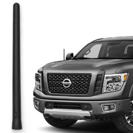 AntennaMastsRus - The Original 6 3/4 Inch fits Nissan Titan (2004-2018) - Car Wash Proof Short Rubber Antenna - Internal Copper Coil - Premium Reception - German Engineered