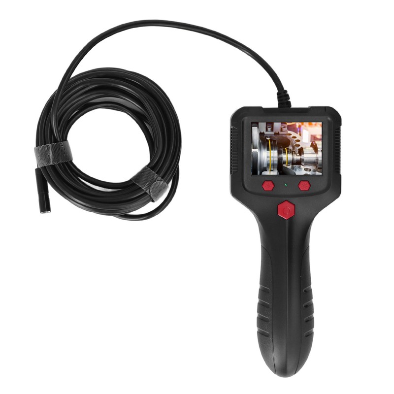 Industrial Endoscope Cam Handheld Inspection Borescope 2.4in LCD Screen 8mm