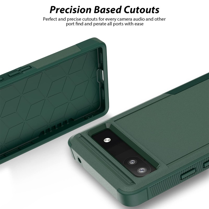 ZUSLAB Rugged Case for Pixel 6a Rugged Defender Protective Heavy