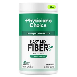 Physician’s Choice Easy Mix Fiber Powder - Sugar Free, No Grit & Tasteless - Prebiotic Fiber Supplement for Regularity, Digestion & Gut Health