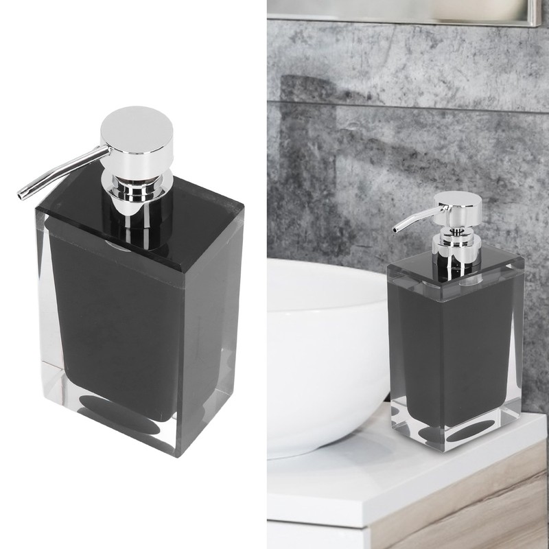 Hand Soap Dispenser Press Design Black Simple Fine Details Foaming