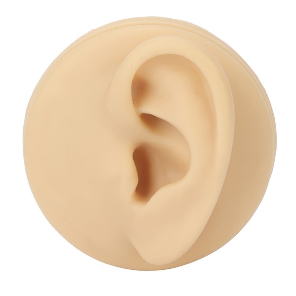 Silicone Ear Model, Soft Silicone Simulation Human Left Ear Simulation Artificial Ear Display Model for Wearing Hearing aids for Teaching aids