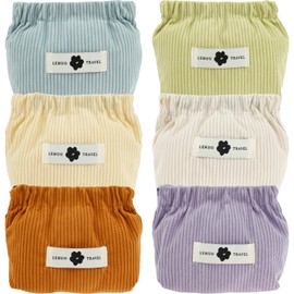 Fxvhojq 6Pcs Mini Pocket Makeup Bag Corduroy Travel Storage Pouch Pocket Cosmetic Bag Squeeze Top Coin Purse Self Closing Mini Makeup Bags for Cosmetics Coin Earphones Jewelry Organizer