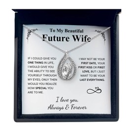 TRYNDI To My Future Wife Necklace Fiance Gifts for Her, Christmas Gifts for her, Future Mrs Gifts, Birthday Gifts for Fiance Her, Bride to be Gifts, Romantic Gifts for Her, Fiance Gifts for women