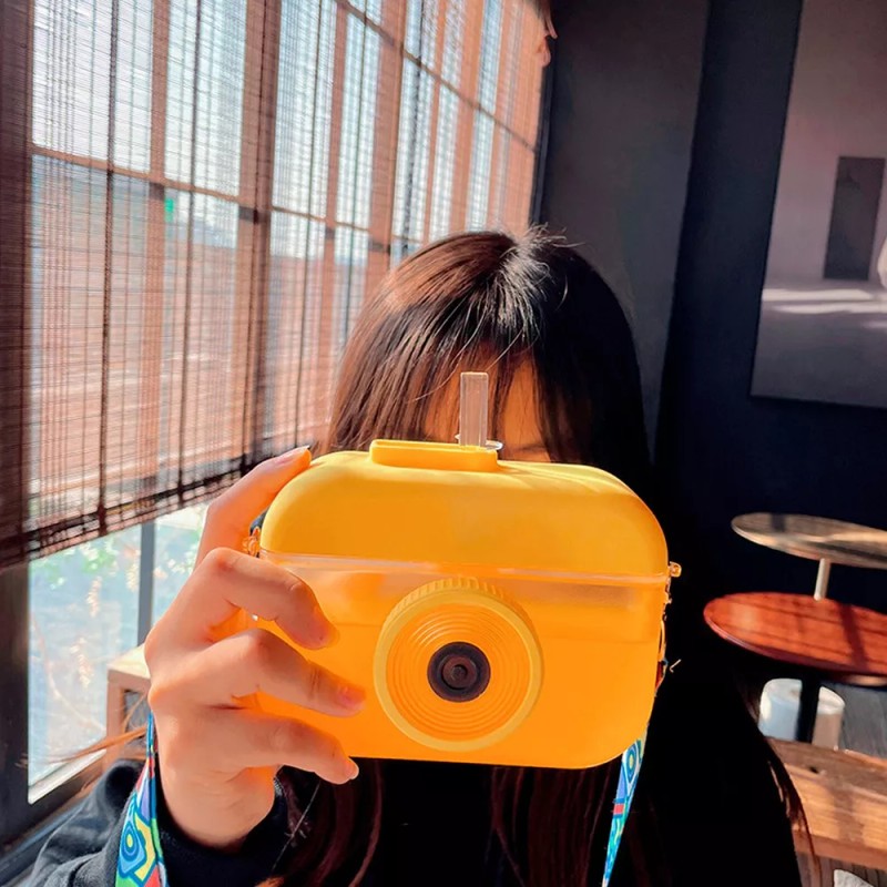 CAMERA BOTTLE Cantimplora Camara Botella Termo Agua Kawaii Popote +