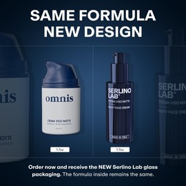 Serinolab Night Face Cream for Men - Anti-aging moisturizer with retinol and hyaluronic acid Moisturizes skin Improves wrinkles Elasticity 1.7 floz / 남성용 세리노랩 나이트 페이스 크림 - 레티놀과 히알루론산이 함유된 안티에이징 보습제 피부 수분 공급 주름 개선 탄력 1.7 floz