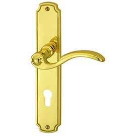 ALPERTEC Door Fittings Rebeca - Polished Brass For Front Doors 32410273 PZ Door Handle Set Door Fittings Door Handle
