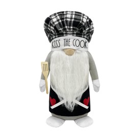 Rae Dunn Kitchen Gnome - Home Decor Decorations - Scandinavian/Swedish/Nordic Tomte Nisse Plush Figurine - 19" Elf with Beard Ornament for Shelf, Table, Desk Décor
