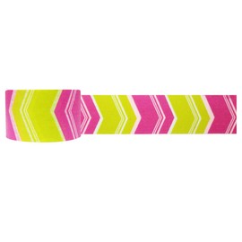 Wrapables Block Motif Japanese Washi Masking Tape, Hot Pink & Yellow Arrow