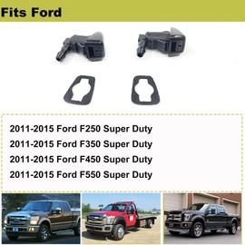7C3Z-17K605-A Front Windshield Washer Nozzles Compatible with 2011-2016 Ford F250 F350 F450 F550,Spray Jet Kit (pack of 2) f250 windshield washer nozzle