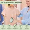 Washable Lint Roller, 2PCS Washable Reusable Gel Lint Roller, Portable