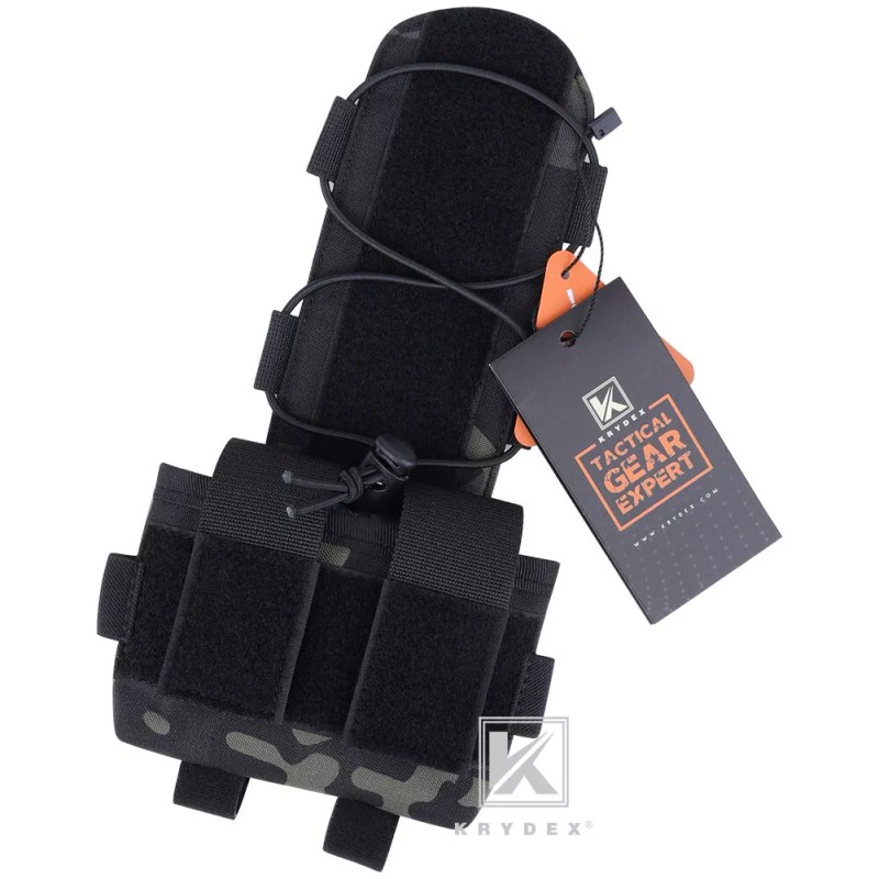KRYDEX Helmet Counterweight Battery Pouch Cord Lock Retainer Black Camo