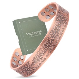 MagEnergy Copper for Men 99.99% Pure Copper 3500 Gauss Magnetic Therapy for Men, Birthday Present, 7.3inches Vintage, Adjustable