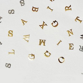 Alphabet Nail Glitter Initial Nails Metal Nail Charm Initial Charm / 알파벳 네일글리터 이니셜네일 메탈네일참 이니셜참