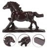 Alipis Wood Craft Horse Statue Horse Sculpture Ornament Simulation Animal