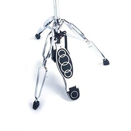 Flulep Professional Pedal Control Style Drum High Hat Cymbal Stand with Pedal Silver & Black
