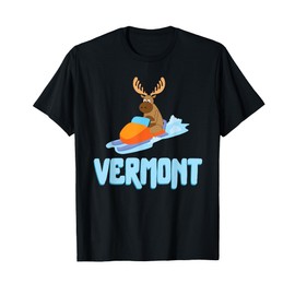 Vermont Moose Snowmobile Sled Gift for Riders T-Shirt
