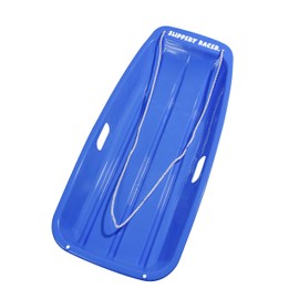 Slippery Racer Downhill Sprinter Flexible Kids Toddler Plastic Cold-Resistant Toboggan Snow Sled with Pull Rope and Handles -35 Inch (Purple, 3) (Blue, 1 Pack)