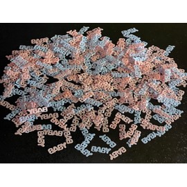 LGT White and Pink Baby Shower Confetti It's A Girl Table Decoration Sprinkles