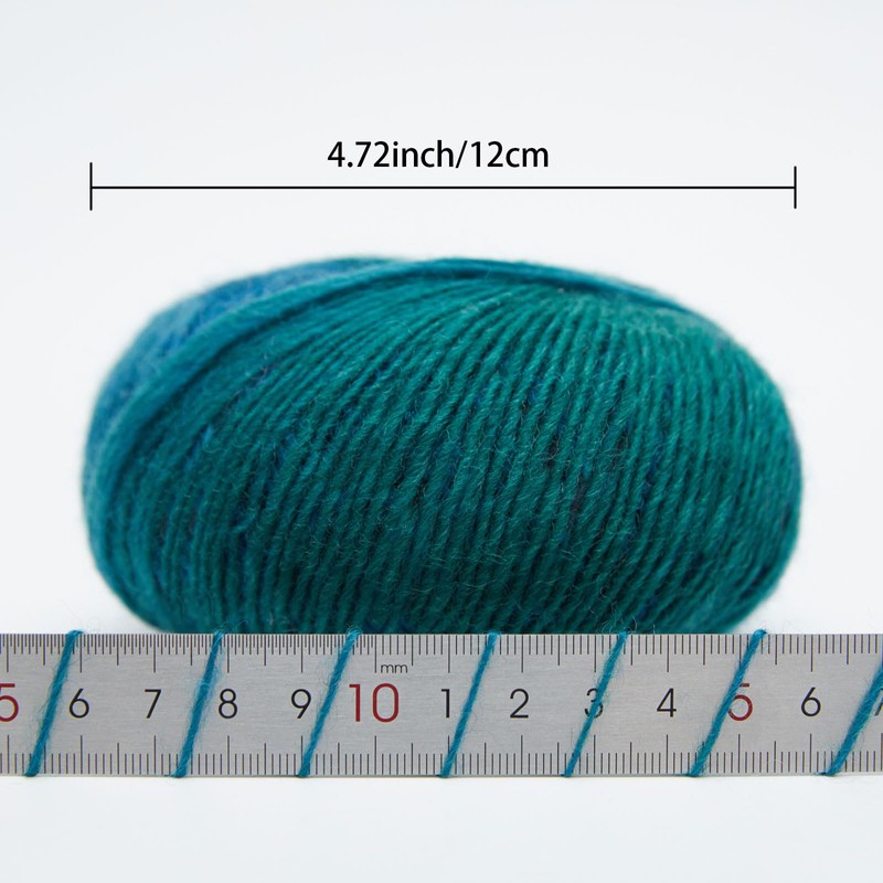 NICEEC 2 Skeins Rainbow Soft Yarn 100% Wool Gradient Multi