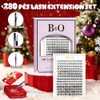 B&Q 래쉬 클러스터 키트 280PCS 속눈썹 키트, 30D 40D D