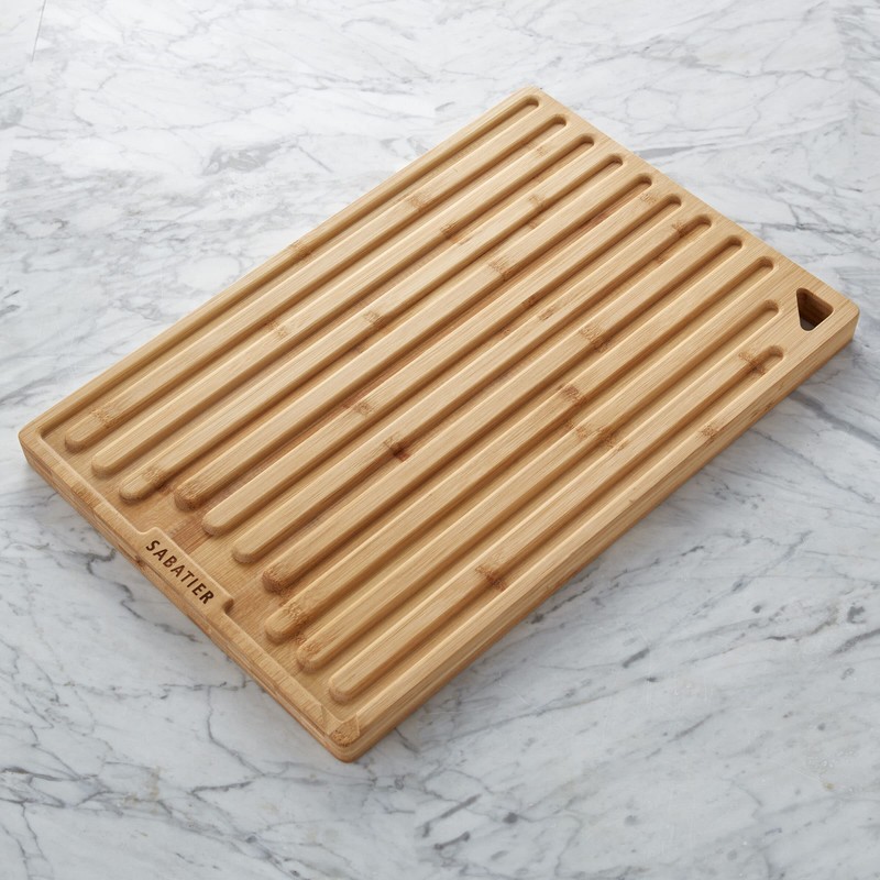 Sabatier Extra-Large Bamboo Cutting Board with Juice Trench & Handles,