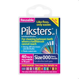 Piksters Interdental Brushes Navy Size 000 40Pack