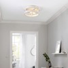 Modern Farmhouse ?Antique White Distressed Flush Mount Light Fixture 2-Light