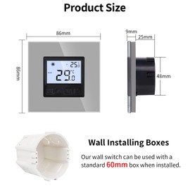 JIMEIDA Digital Programmable Thermostat Heating Grey Floor Heating Chamber Constant Temperature Chamber for Electric Heating and Heating Temperature Control