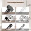 HYSEYY Heavy Duty Shower Curtain Rod,26-80inch Adjustable Tension Rod Black