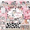 cocomigo 232 PCS Holy Cow I'm One Birthday Decorations Complete