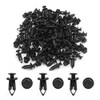 sourcing map 100stk Schwarz Kunststoff Niet Stoß Pin Typ Trim